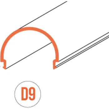 Nábytkové kování Difuzor WIRELI D9 PŮLKULATÝ OPÁL, 2m (metráž)