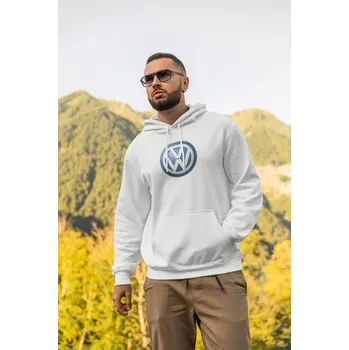 Pánská mikina Pánská mikina s logem auta Volkswagen Barva: Bíla, Velikost: 4XL