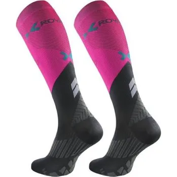 Pánské ponožky ROYAL BAY Energy kompresní podkolenky růžová + šedá 3577 - velikost 39-41/C3