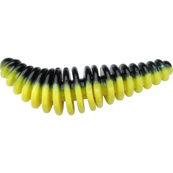 Rybářský háček 8ks - Gumová nástraha Berkley PowerBait Power Pupa 4,5cm Black/Sunshine Yellow