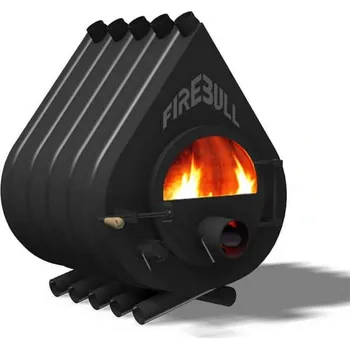 Krbová kamna Teplovzdušná kamna Firebull S10 ,20kW/400m3 Prosklená - Pravé
