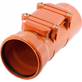 Kanalizační potrubí KGRE čistící kus 125 obdélníkový uzávěr se 4 šr.