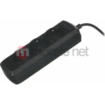 Prodlužovací kabel Activejet ACJ Combo 3 zásuvky 1,5m Černá