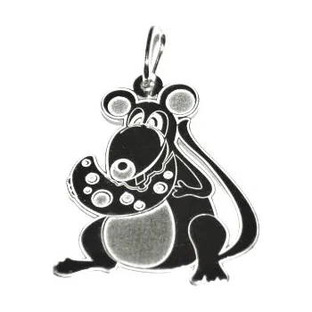 Šperk Stříbrný přívěsek myš a sýr - PA0438 (Stříbrná myš se sýrem)