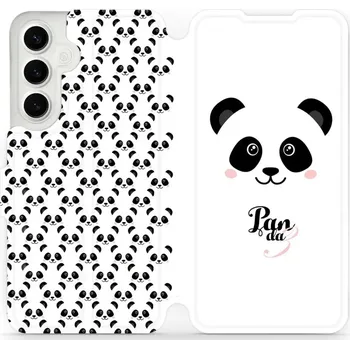 Pouzdro na mobilní telefon Flipové pouzdro Mobiwear - Samsung Galaxy S24 Plus - M030P Panda Amálka (Knížkové flip pouzdro, obal, kryt na mobil Samsung Galaxy S24 Plus - M030P Panda Amálka, materiál Umělá kůže + TPU - ochrana 360°, stojánek, silikonová vanička, magnetické zavírání)
