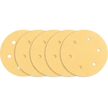 Příslušenství k brusce Graphite Brusný papír se suchým zipem 225 mm, K120, 5 ks, s 6 otvory pro brusku 59G264, 59G265