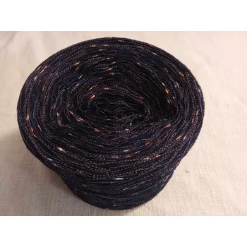 Příze Merino Dark Blue Lux 3-nitka 1000m s nopkovou nitkou (Merino klubko s nopky Dark Blue lux)