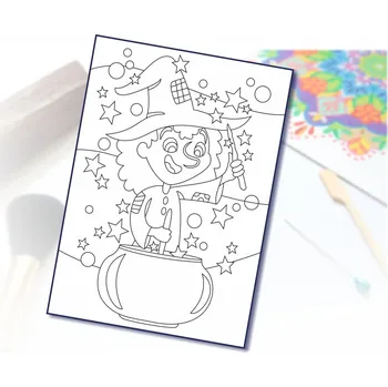 Radost v písku Šablona na pískování čarodějka Varianta: A4 (210 × 297 mm)