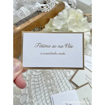 Pozvánka Pod Rukama Svatební pozvánka Rustikal Barevnost: kraft, Velikost v cm: obdélník 6x10 cm