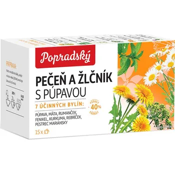 Čaj Balírny obchodu a.s. Poprad Popradský - Játra a žlučník s pampeliškou, 22,5 g