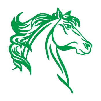 Samolepící dekorace Kůň 100 pravá (12 - zelená) SAMOLEPKA NA AUTO, NÁLEPKA, FÓLIE, POLEP, TUNING, VLASTNÍ TEXT, TISK, AUTOSAMOLEPKY.cz, POLEPY, OBRÁZEK, LOGO, 3D STICKERS