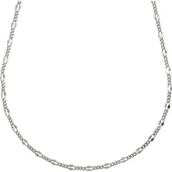 Řetízek Stříbrný řetízek figaro kafe délka řetízku 42cm