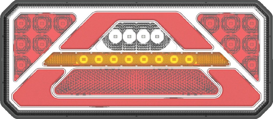 TT Technology LED dynamické světlo na přívěsy , 5 funkcí, 236x104 mm, levé