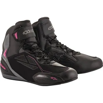 Moto obuv Alpinestars Stella Faster-3 Drystar Black/Dark Grey/Fuchsia 38