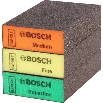 Brusný papír BOSCH Špalík EXPERT S471 Standard 69 × 97 × 26&nbsp;mm, M, F, SF, 3&nbsp;ks 2608901175 free_store_pickup