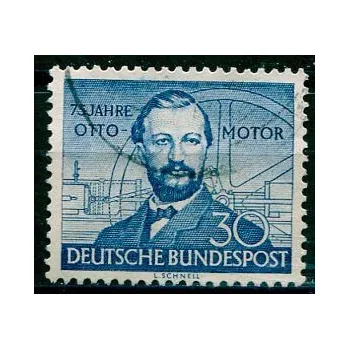 Poštovní známka (1952) MiNr. 150 - O - Německo - Nicholas Otto (1832-1891), konstruktér strojů