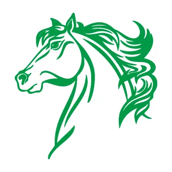 Samolepící dekorace Kůň 100 levá (12 - zelená) SAMOLEPKA NA AUTO, NÁLEPKA, FÓLIE, POLEP, TUNING, VLASTNÍ TEXT, TISK, AUTOSAMOLEPKY.cz, POLEPY, OBRÁZEK, LOGO, 3D STICKERS