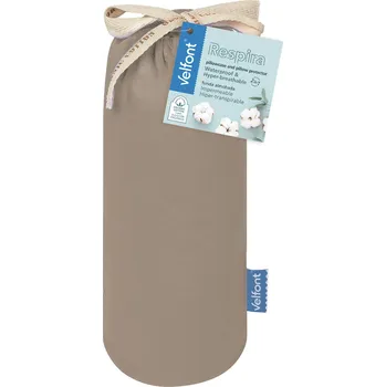 Chránič matrace Velfont Respira nepropustné prostěradlo 140x200 cm - taupe