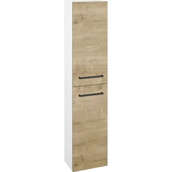 Koupelnový nábytek Dřevojas Vysoká skříň DOS SV1D2 35 - N01 Bílá lesk / Úchytka T06 / D09 Arlington / Pravé