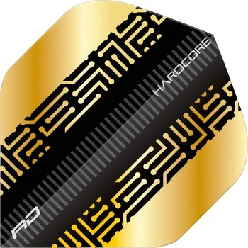 Příslušenství pro šipky Red Dragon Letky Hardcore Premium - Gold & Black Maze RF6830