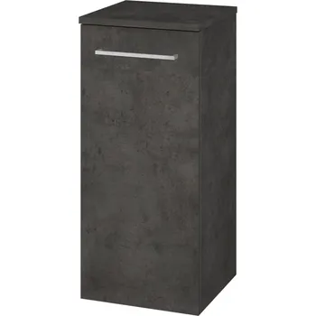 Koupelnový nábytek Dřevojas Nízká skříňka DOS SND 35 - D16 Beton tmavý / Úchytka T04 / D16 Beton tmavý / Levé