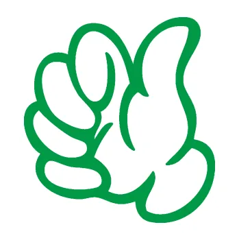 Samolepící dekorace Ruka 002 levá palec nahoru (12 - zelená) SAMOLEPKA NA AUTO, NÁLEPKA, FÓLIE, POLEP, TUNING, VLASTNÍ TEXT, TISK, AUTOSAMOLEPKY.cz, POLEPY, OBRÁZEK, LOGO, 3D STICKERS