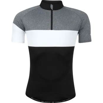 cyklistický dres dres FORCE VIEW krátký rukáv,černo-šedo-bílý XL