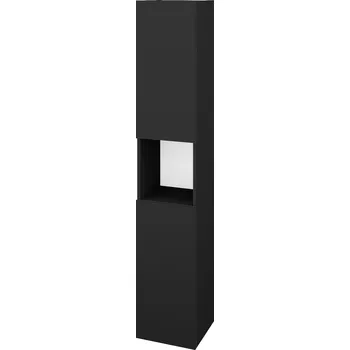 Koupelnový nábytek Dřevojas Vysoká skříň DOS SVD2O 35 - L03 Antracit vysoký lesk / Bez úchytky T31 / L03 Antracit vysoký lesk / Pravé