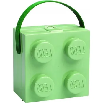 Dětské zboží LEGO Zelený svačinový box s rukojetí LEGO® Storage 16,5 x 16,5 cm