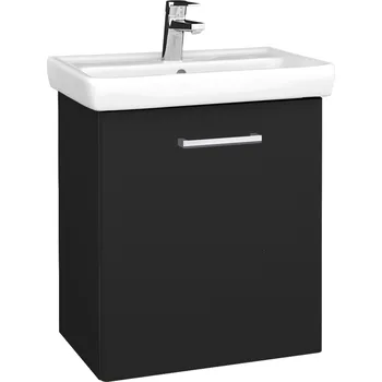 Koupelnový nábytek Dřevojas Koupelnová skříňka DOOR SZD 55 - L03 Antracit vysoký lesk / Úchytka T03 / L03 Antracit vysoký lesk / Pravé