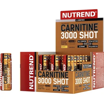 Spalovač tuku NUTREND CARNITINE 3000 SHOT,box-20 lahviček á 60ml, ananas