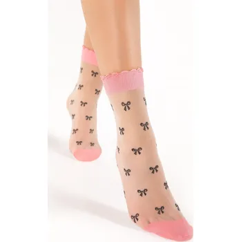 Dámské punčochy Fiore Hey baby 15 den G1145 Ponožky dusty rose-black-poudre uni (vzorované ponožky)
