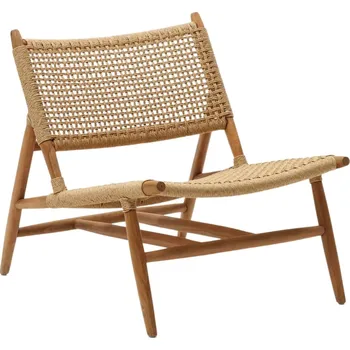 Zahradní sestava Teakové zahradní křeslo Kave Home Codolar s výpletem