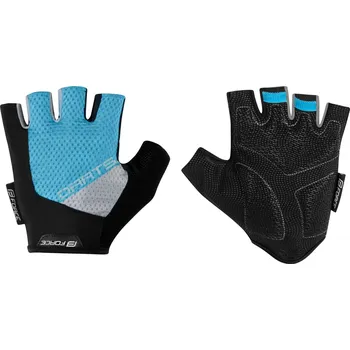 Cyklistické rukavice FORCE rukavice F DARTS gel bez zapínání,modro-šedé L
