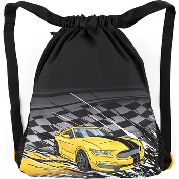 Školní sáček Bagmaster školní pytlík Dopi 23 C žluté auto shoes dopi 23 C