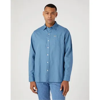 Pánská košile Košile Wrangler SHIRT CAPTAINS BLUE Velikost: M