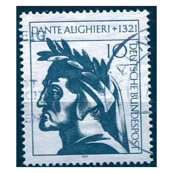 Poštovní známka (1971) MiNr. 693 - O - Německo - Dante Alighieri (1265-1321) (2)