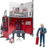 Bruder bworld Hasičská stanice s hasičem 1:16 62702