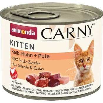 Pro kočku animonda Carny Kitten telecí, kuřecí a krůtí 12 × 200 g
