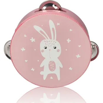 Hudební nástroj pro děti NEF Dětská dřevěná tamburína - králíček