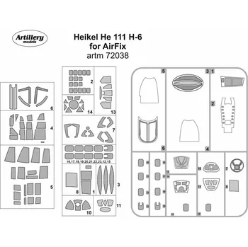 Plastikový model Fly 1/72 Masks for Heinkel He 111 H-6 (AIRFIX)