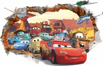 Samolepící dekorace Cars samolepka na zeď auta ze zdi 70 x 50 cm