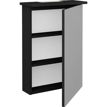 Koupelnový nábytek Dřevojas Jednodveřová galerka SANI GAO 50 - L03 Antracit vysoký lesk / Pravé