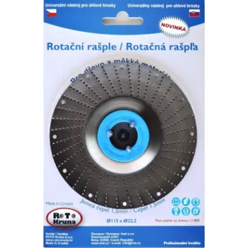 Rotační rašple na dřevo 115mm 1,5mm jemná