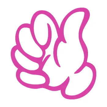 Samolepící dekorace Ruka 002 levá palec nahoru (16 - růžová) SAMOLEPKA NA AUTO, NÁLEPKA, FÓLIE, POLEP, TUNING, VLASTNÍ TEXT, TISK, AUTOSAMOLEPKY.cz, POLEPY, OBRÁZEK, LOGO, 3D STICKERS