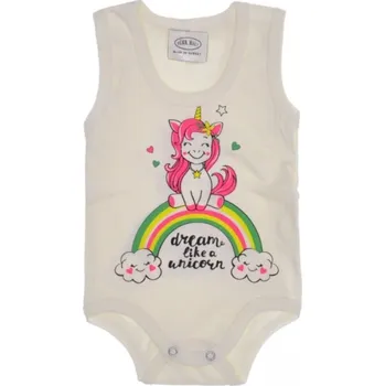 Kojenecký body Dětské body bez rukávů Jednorožec 62