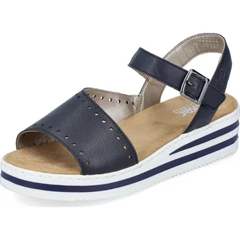 Dámské sandále DÁMSKÉ SANDÁLY RIEKER V0255-14 MODRÁ Barva: MODRÁ, Velikost: 41