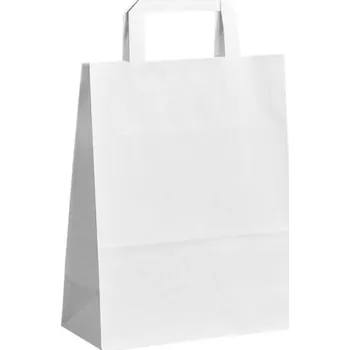 Papírová taška bílá ExtraKRAFT 22x10x28 EKBI02