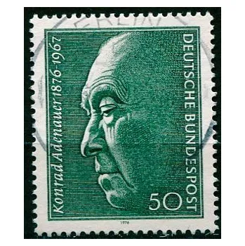 Poštovní známka (1976) MiNr. 876 - O - Německo - Konrád Adenauer (2)