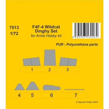 Plastikový model CMK 1/72 F4F-4 Wildcat Dinghy Set (ARMA H.)